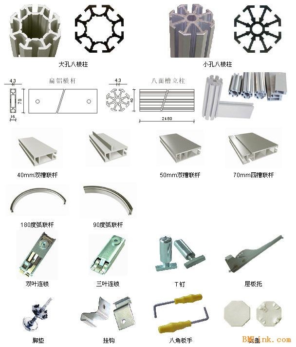 供应广东八棱柱配件，八棱柱扳手，八棱柱支撑架，八棱柱底座，广交会三卡锁